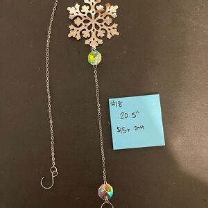 Silver Snowflake Hanging Ornament